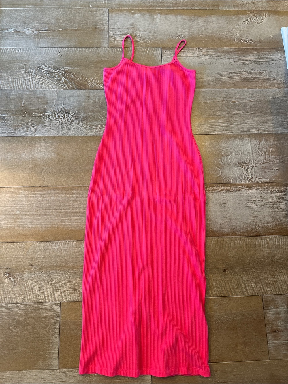 Women's Hot Pink Ribbed Slip Dress NWOT